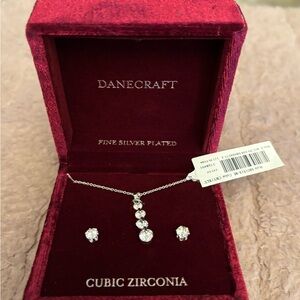 Silver Plated Cubic Zirconia Jewelry Set